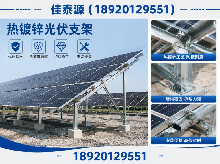 河西区热镀锌光伏支架展示图